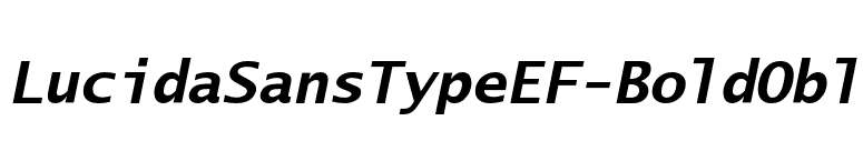 LucidaSansTypeEF-BoldObl font preview