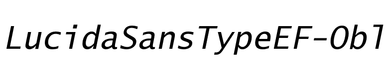 LucidaSansTypeEF-Obl font preview