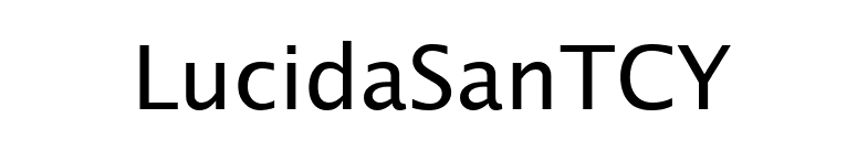 LucidaSanTCY font preview