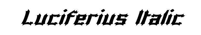 Luciferius Italic font preview