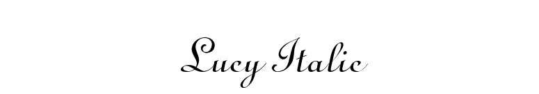 Lucy Italic font preview