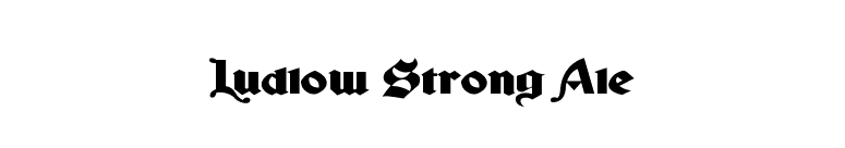 Ludlow Strong Ale font preview