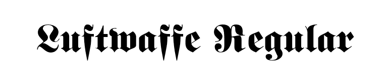 Luftwaffe Regular font preview