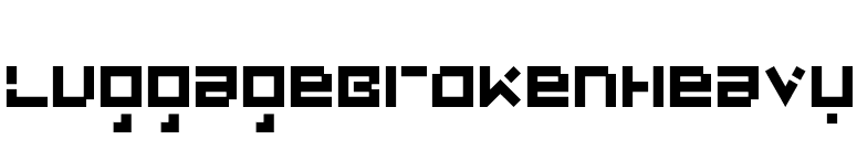 LuggageBrokenHeavy font preview