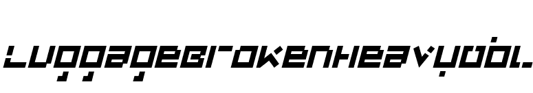 LuggageBrokenHeavyObl font preview