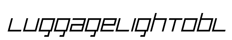 LuggageLightObl font preview