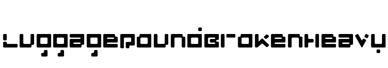 LuggageRoundBrokenHeavy font preview