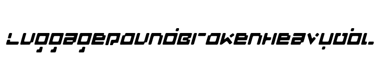 LuggageRoundBrokenHeavyObl font preview