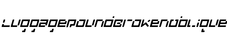 LuggageRoundBrokenOblique font preview