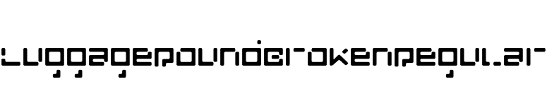 LuggageRoundBrokenRegular font preview