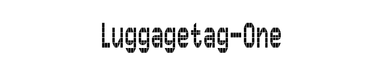 Luggagetag-One font preview