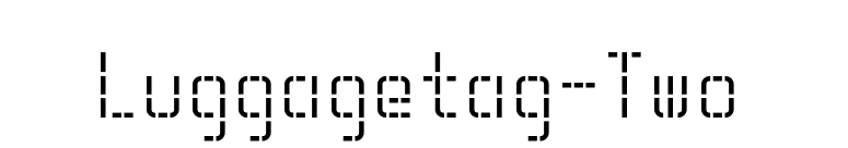 Luggagetag-Two font preview