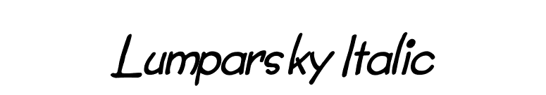 Lumparsky Italic font preview