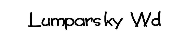 Lumparsky Wd font preview