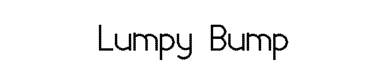 Lumpy Bump font preview