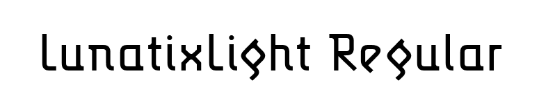 LunatixLight Regular font preview