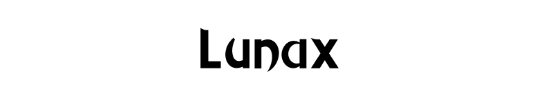 Lunax font preview