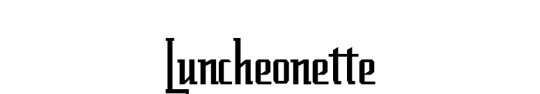 Luncheonette font preview