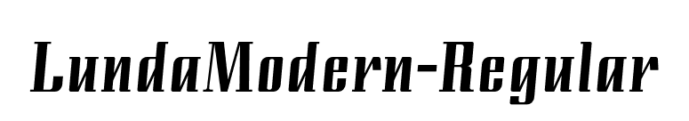 LundaModern-Regular font preview
