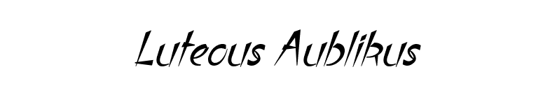 Luteous Aublikus font preview