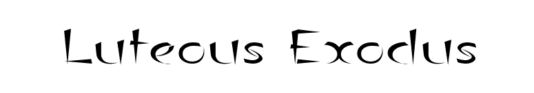 Luteous Exodus font preview