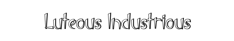 Luteous Industrious font preview