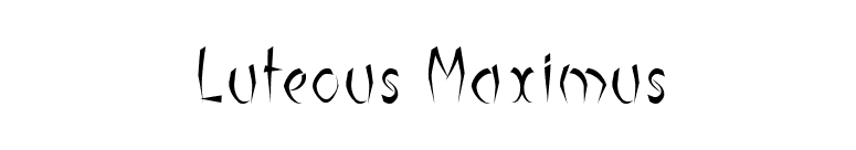 Luteous Maximus font preview