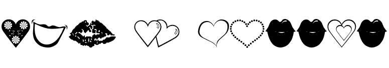 luv n kisses font preview