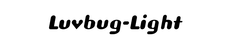 Luvbug-Light font preview