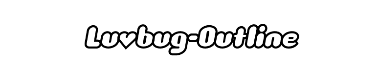 Luvbug-Outline font preview