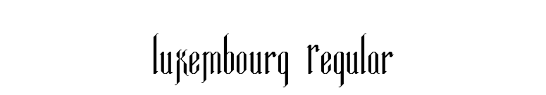 Luxembourg Regular font preview