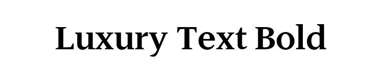 Luxury Text Bold font preview