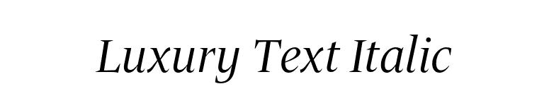 Luxury Text Italic font preview