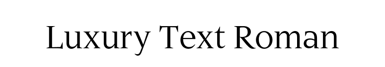Luxury Text Roman font preview
