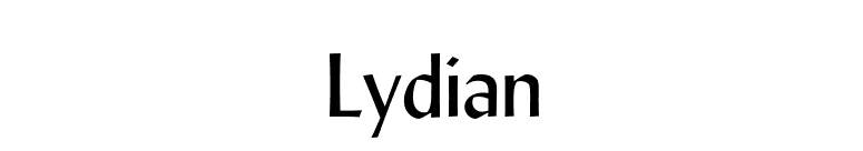 Lydian font preview