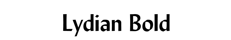 Lydian Bold font preview