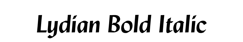 Lydian Bold Italic font preview