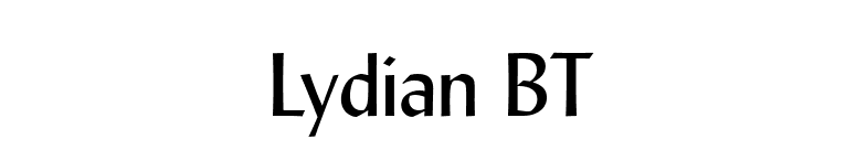 Lydian BT font preview