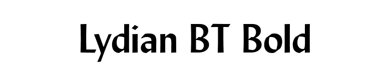 Lydian BT Bold font preview