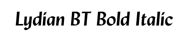 Lydian BT Bold Italic font preview