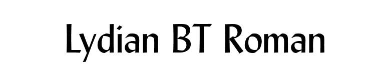 Lydian BT Roman font preview
