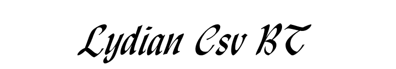 Lydian Csv BT font preview