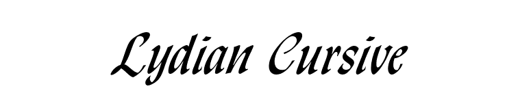 Lydian Cursive font preview