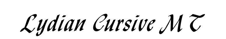 Lydian Cursive MT font preview