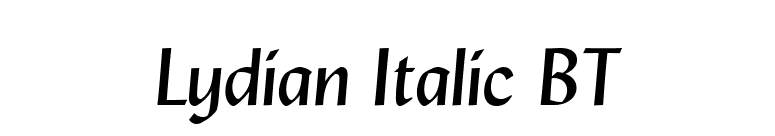 Lydian Italic BT font preview
