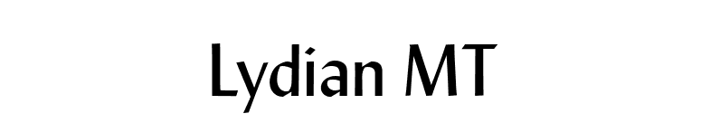 Lydian MT font preview