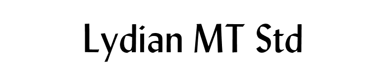 Lydian MT Std font preview