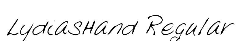 LydiasHand Regular font preview