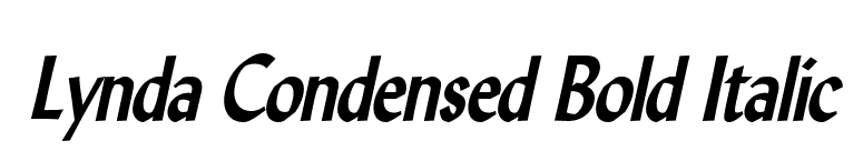 Lynda Condensed Bold Italic font preview