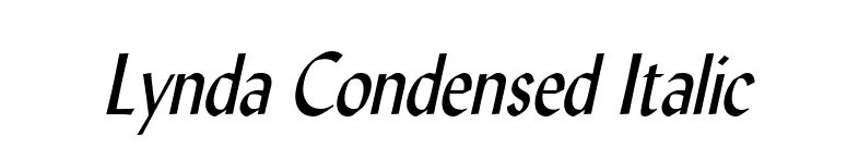 Lynda Condensed Italic font preview